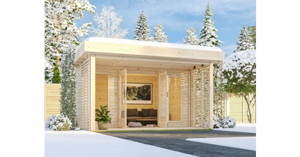 Karibu Systemhaus Chione 396 x 396 cm unbehandelt