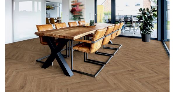 ter Hürne Ikō Laminatboden Herringbone Eiche Lodge Fischgrät