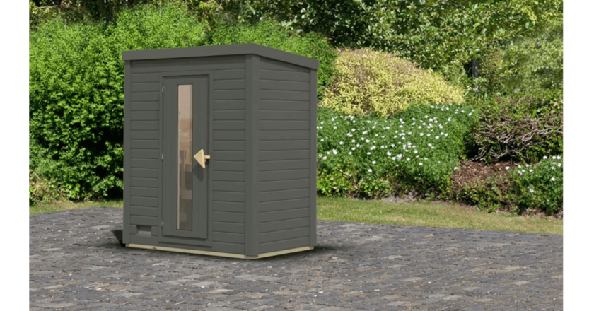 Karibu Sauna Hytti 0 terragrau ohne Ofen