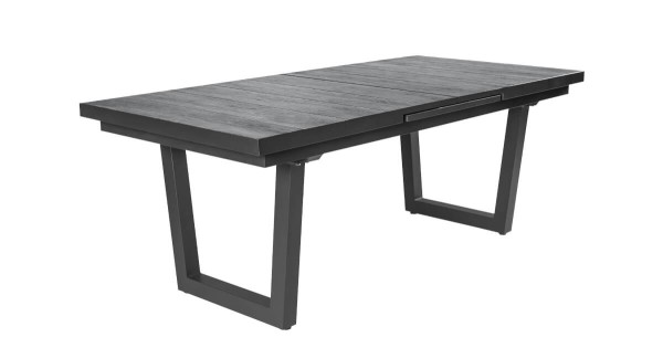 Keramo Ausziehtisch, anthrazit Alu/Keramik, 200/260x100 cm