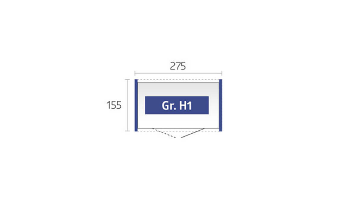 Gartenhaus 155 Highline cm x 3 in x (Breite 275 Farben Tiefe) Gerätehaus Biohort lieferbar